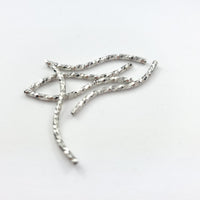 Twisted Curved Silver Plated Tube