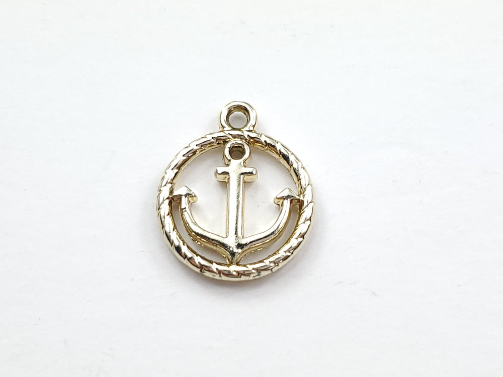 Anchor Medal Gold Plated Pendant
