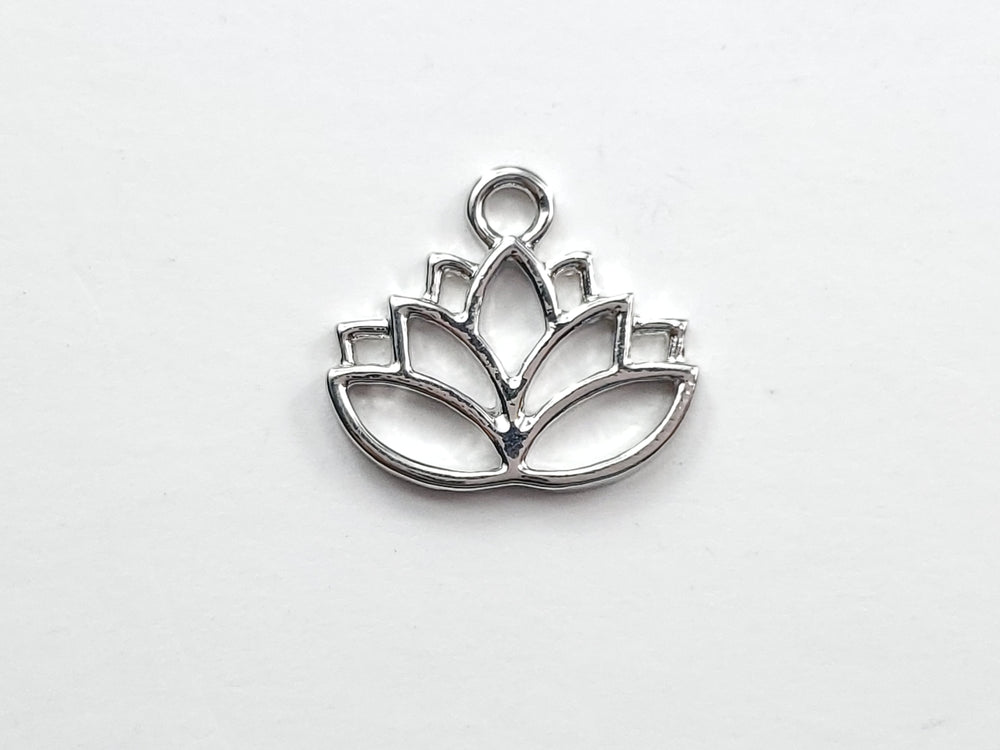Lotus Flower Silver Plated Pendant