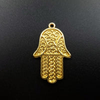 Hamsa Hand Gold Plated Pendant