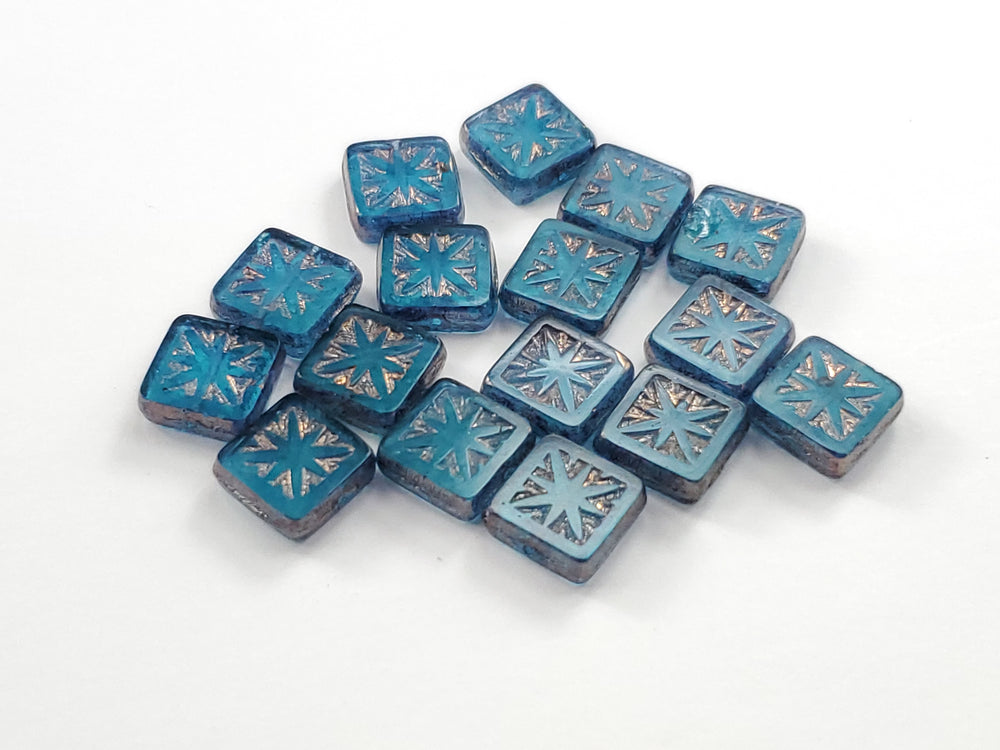 Square Czech Crystal Beads
