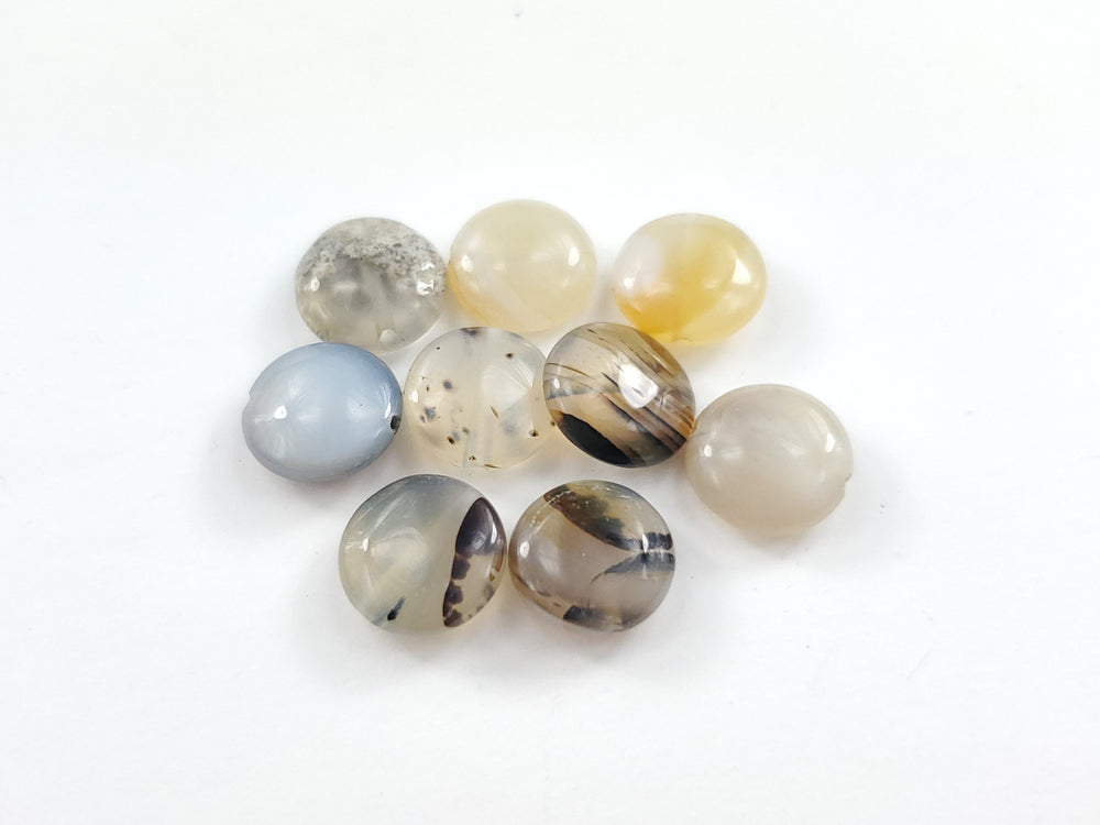 Flat Round Gemstone Beads
