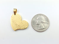 Stainless Steel Padre Nuestro Heart Pendant
