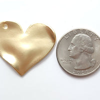 Matte Heart Gold Plated Pendant