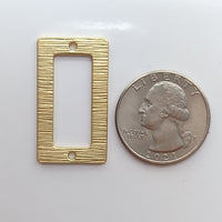 Rectangle Gold Plated Link (2pcs)