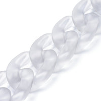 Acrylic Frosted Handmade Curb Chain (18.5")
