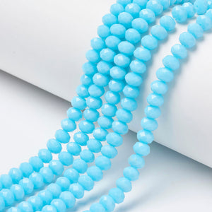 8mm Rondelle Glass Beads Strand