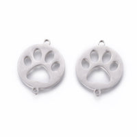Stainless Steel Paw Medal Connector
