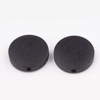 Flat Round Wood Spacer Beads
