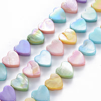 10mm Heart Shell Beads Strand