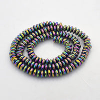 6mm Abacus Hematite Beads Strand
