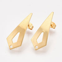 Stainless Steel Rhombus Stud Earring (2pcs)