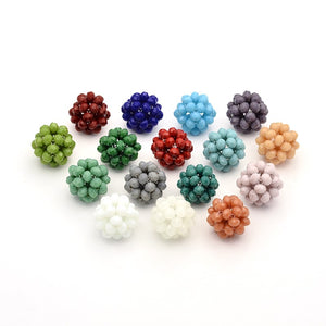 16mm Round Glass Beads (2pcs)