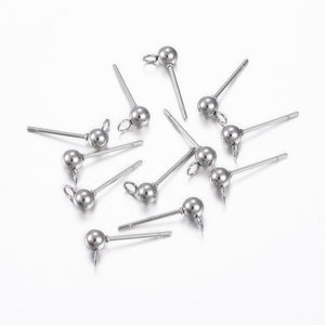 Stainless Steel Stud Earring (2pcs)