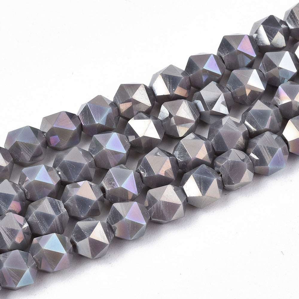 5.5mm Faceted Glass Beads Strand