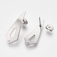 Stainless Steel Rhombus Stud Earring (2pcs)
