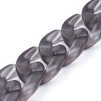 Acrylic Frosted Handmade Curb Chain (18.5")