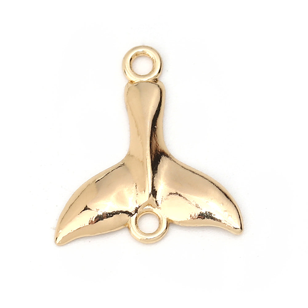 Whale Tail Gold Plated Link