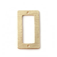 Rectangle Gold Plated Link (2pcs)