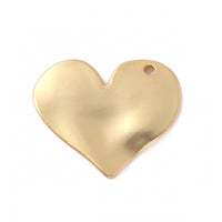 Matte Heart Gold Plated Pendant