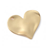 Matte Heart Gold Plated Pendant
