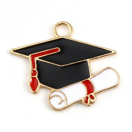 Enamel Graduation Cap Pendant