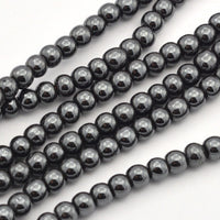 4mm Round Hematite Beads Strand