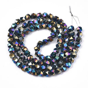 5.5mm Faceted Glass Beads Strand