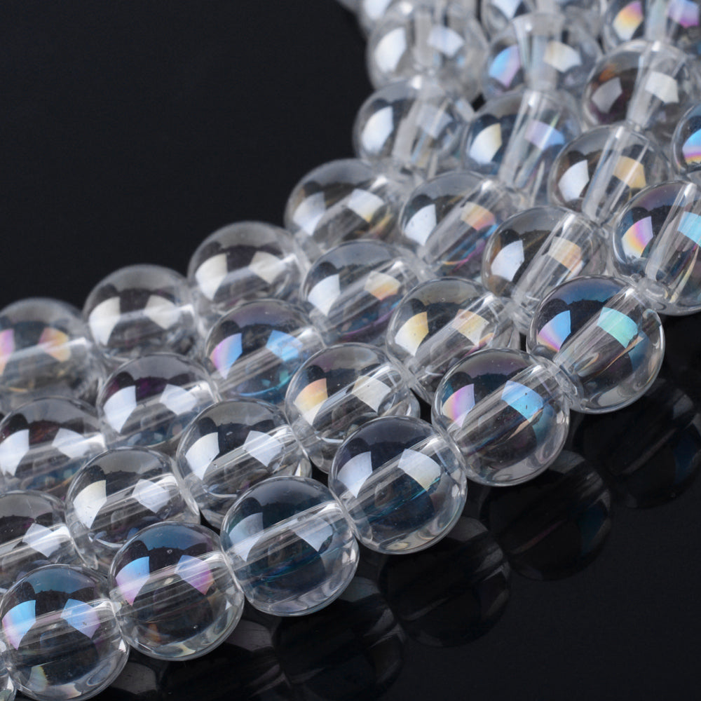 4mm Electroplate Glass Beads Strand