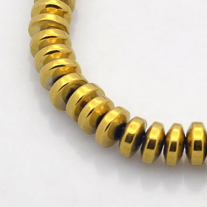 6mm Abacus Hematite Beads Strand