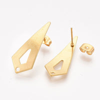 Stainless Steel Rhombus Stud Earring (2pcs)
