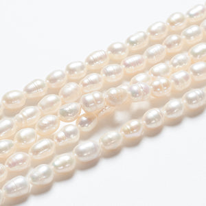 Rice Beads Grade A Freshwater Natural Pearl Strand