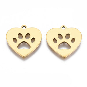 Stainless Steel Dog Paw Pendant